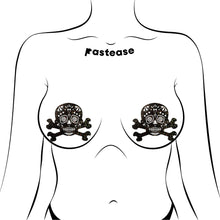 Load image into Gallery viewer, Pastease Skull Black Glitter Candy
