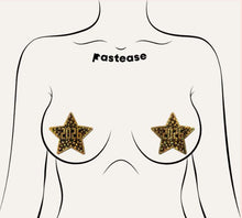 Load image into Gallery viewer, Pastease Happy New Year 2026 Black &amp; Gold Star Nipple
