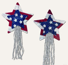 Load image into Gallery viewer, Pastease Tassel A/patriotic Sparkling Stars $ Stripes Usa
