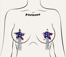 Load image into Gallery viewer, Pastease Tassel A/patriotic Sparkling Stars $ Stripes Usa
