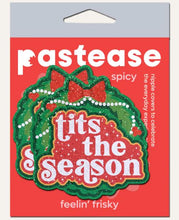 Load image into Gallery viewer, Pastease Tits Season Holiday Green Wreath On Glittery
