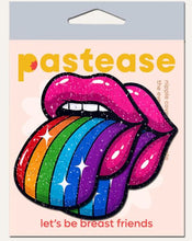 Load image into Gallery viewer, Pastease Taste The Rainbow Sparkling Tongue Out Breast
