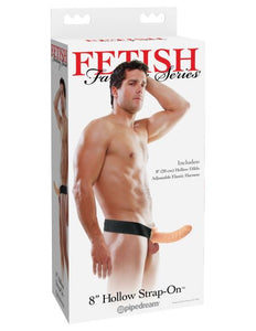 Fetish Fantasy 8in Hollow Strap On Flesh