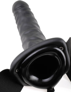 Fetish Fantasy 8in Hollow Strap On Black