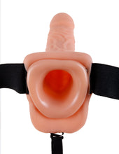 Load image into Gallery viewer, Fetish Fantasy 9 Hollow Strap On W/balls Flesh &quot;
