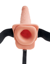 Load image into Gallery viewer, Fetish Fantasy 7.5 In Hollow Squirting Strap-on W/ Balls Flesh
