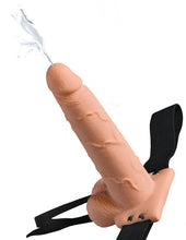 Load image into Gallery viewer, Fetish Fantasy 7.5 In Hollow Squirting Strap-on W/ Balls Flesh

