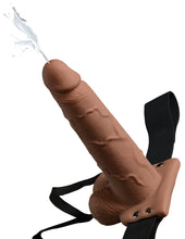 Load image into Gallery viewer, Fetish Fantasy 7.5 In Hollow Squirting Strap-on W/ Balls Tan
