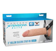 Load image into Gallery viewer, Fantasy X-tensions Elite 6in Silicone Hollow Strap-on Dual Density - Light
