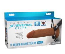 Load image into Gallery viewer, Fantasy X-tensions Elite 6in Silicone Hollow Strap-on Dual Density - Brown
