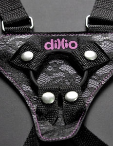 Dillio 6 Strap On Suspender Harness Set Pink "