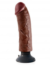 Load image into Gallery viewer, King Cock 8 In Cock Brown Vibrating
