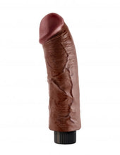 Load image into Gallery viewer, King Cock 8 In Cock Brown Vibrating
