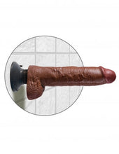 Load image into Gallery viewer, King Cock 10 In Cock W/balls Brown Vibrating
