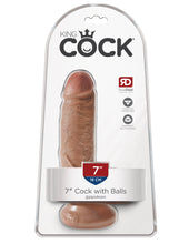 Load image into Gallery viewer, King Cock 7 In Cock W/balls Tan
