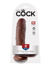 Load image into Gallery viewer, King Cock 8 In Cock W/balls Brown
