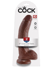 Load image into Gallery viewer, King Cock 9 In Cock W/balls Brown
