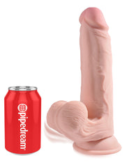 King Cock Plus 9 In Triple Density Cock W/ Swinging Balls Light