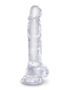 King Cock Clear 8 In Cock W/ Balls