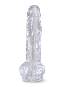 King Cock Clear 8 In Cock W/ Balls