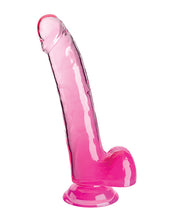 Load image into Gallery viewer, King Cock Clear 9in W/ Balls Pink
