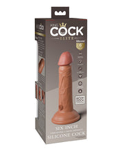 Load image into Gallery viewer, King Cock Elite 6 In Vibrating Dual Density Tan
