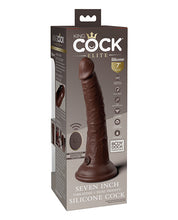 Load image into Gallery viewer, King Cock Elite 7 In Vibrating Dual Density Brown
