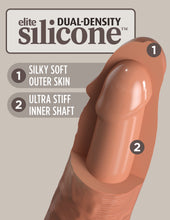 Load image into Gallery viewer, King Cock Elite 8 In Vibrating Dual Density Tan
