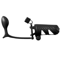 Load image into Gallery viewer, Fantasy C Ringz Vibrating Cock Blocker Ass-gasm Plug Blk
