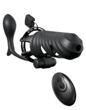 Load image into Gallery viewer, Fantasy C Ringz Vibrating Cock Blocker Ass-gasm Plug Blk
