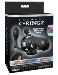 Fantasy C Ringz Vibrating Cock Blocker Ass-gasm Plug Blk