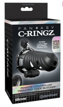 Load image into Gallery viewer, Fantasy C Ringz Vibrating Cock Blocker Blk
