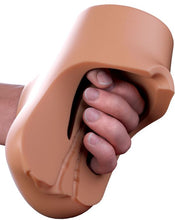 Load image into Gallery viewer, Pdx Plus Double Pounder Vibrating Squeeze Stroker Brown

