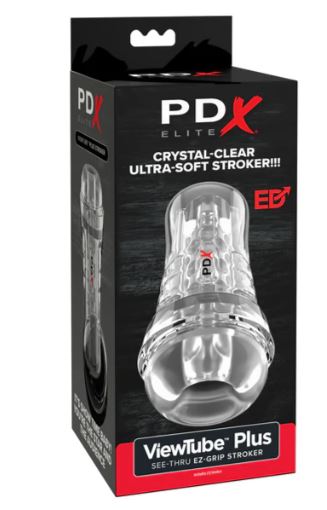 Pdx Elite Viewtube See-thru Ez/grip Stroker Clear