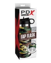 Load image into Gallery viewer, Pdx Plus Fap Flask Happy Camper Discreet Stroker Camo Bottle Frosted
