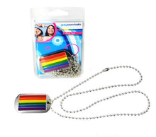 Load image into Gallery viewer, Rainbow Military I.d. Tag Necklace
