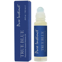 Load image into Gallery viewer, Pure Instinct Pheromone Infused Perfume Oil True Blue .34l Oz/10.2ml
