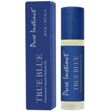 Load image into Gallery viewer, Pure Instinct Pheromone Infused Perfume Oil True Blue .34l Oz/10.2ml

