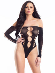 Off Shoulder Bodysuit Black