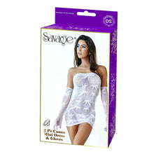 Load image into Gallery viewer, Sheer Keyhole Mini Dress White
