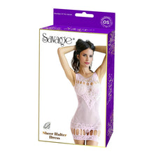 Load image into Gallery viewer, Sheer Halter Dress Pink

