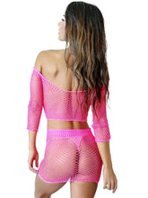 Load image into Gallery viewer, Seduce Sleeve Top &amp; Skirt Set Pink

