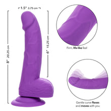 Load image into Gallery viewer, Neon Silicone Studs 6in Purple
