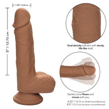 Load image into Gallery viewer, Dual Density Silicone Stud 5in Brown
