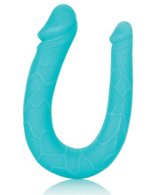 Load image into Gallery viewer, Silicone Double Dong Teal Ac/dc
