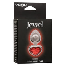 Load image into Gallery viewer, Jewel Small Ruby Heart Plug
