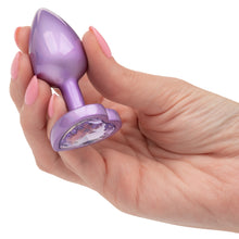 Load image into Gallery viewer, Jewel Small Amethyst Heart Plug
