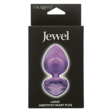 Load image into Gallery viewer, Jewel Large Amethyst Heart Plug
