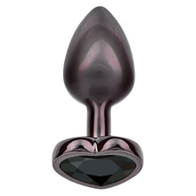 Load image into Gallery viewer, Jewel Small Black Diamond Heart Plug
