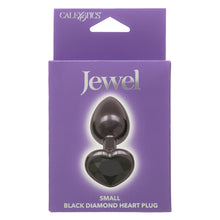 Load image into Gallery viewer, Jewel Small Black Diamond Heart Plug
